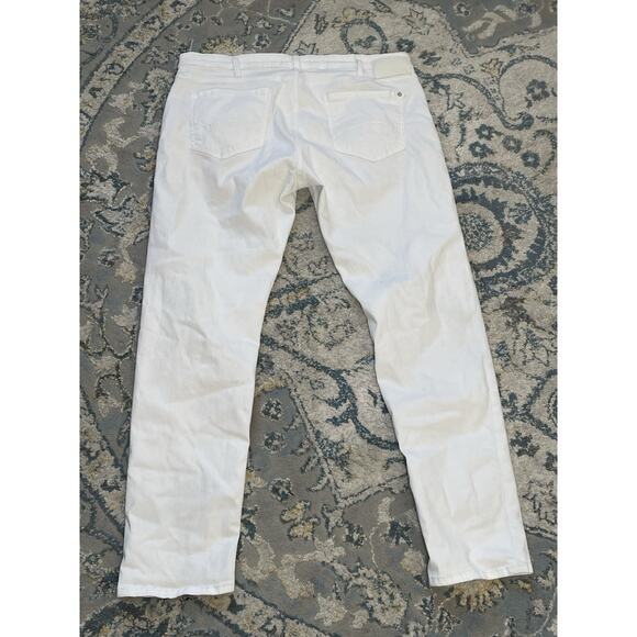 Mavi Jake Slim Leg Jean Pants Men 38x31 5-Pocket White Miami Stretch Nautical  - Picture 5 of 9